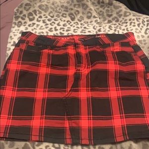 Checker mini skirt